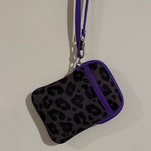 Leopard Wristlet Purple-women’s wallets credit card wristlet Women’s wristlets